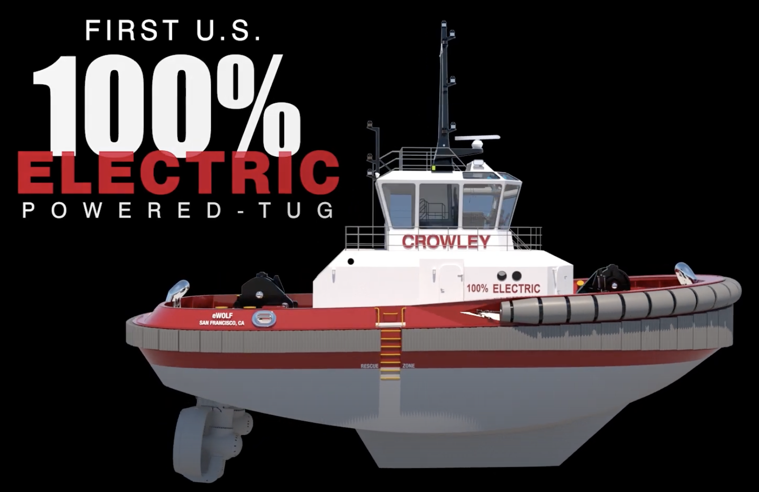 Crowley to Build, Operate First Fully Electric U.S. Tugboat